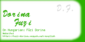 dorina fuzi business card